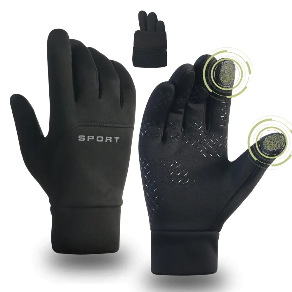 ANJMEICH Sports GlovesAnti-Slip Wear-Resisting for CyclingClimbingOutdoor Sport etc (Black S)